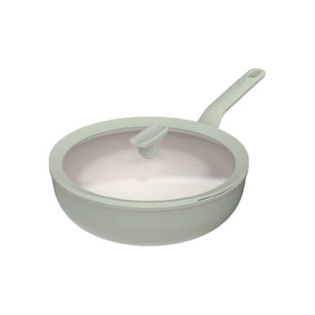 กระทะวอคอะลูมิเนี่ยมเคลือบเซรามิค BergHOFF Non-stick 28cm Balance Sage 3950455_0